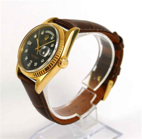 rolex president watch with leather strap|presidential Rolex price 2021.